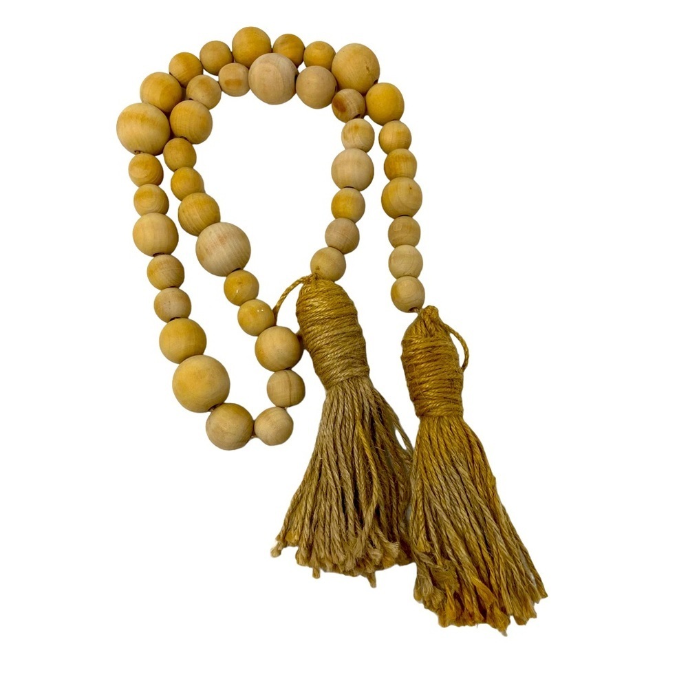Vrej | Handmade | No Subject | Large Bead Loop with Tassels | 49”